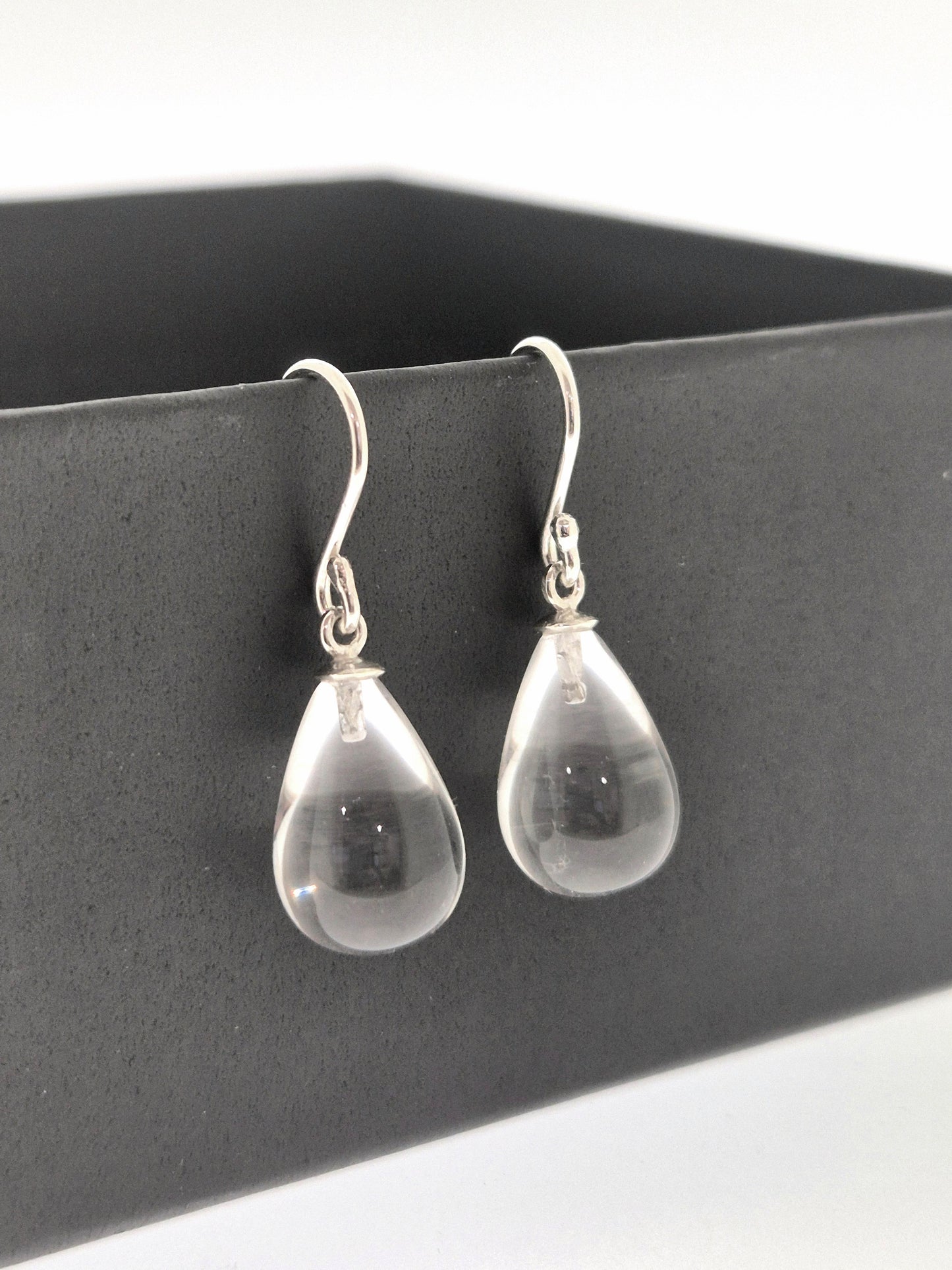 Sterling Silver Natural Gemstone Drop Earrings