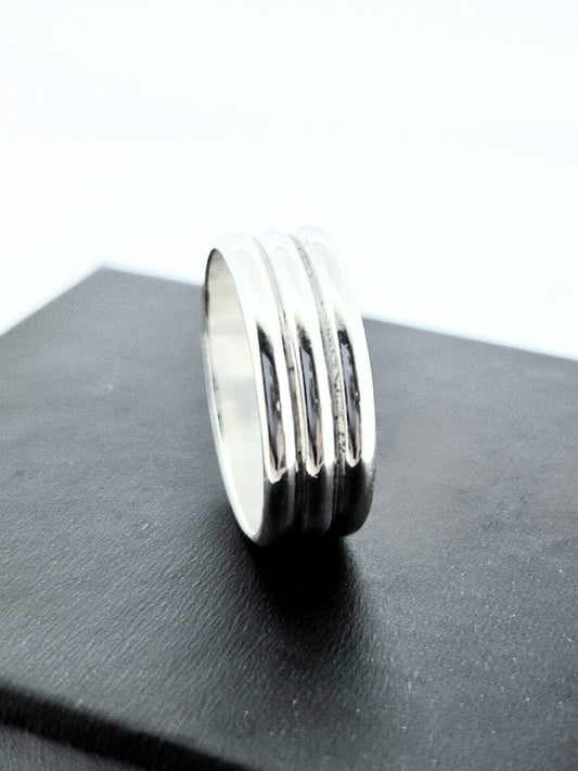 Sterling Silver Stripes Ring