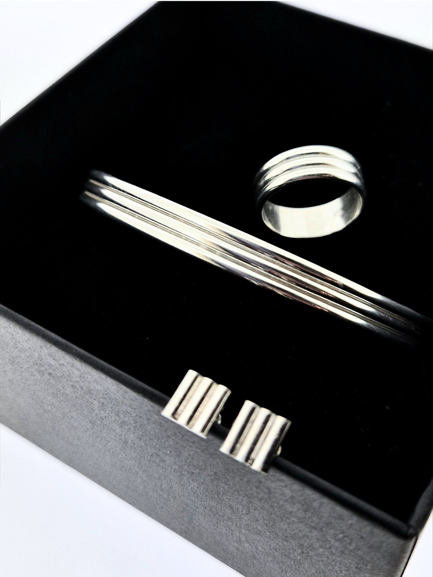 Sterling Silver Stripes Ring