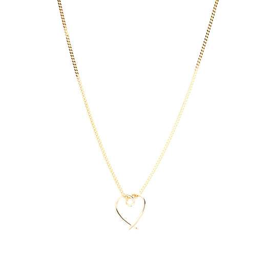 9ct Gold Curl Heart and Chain