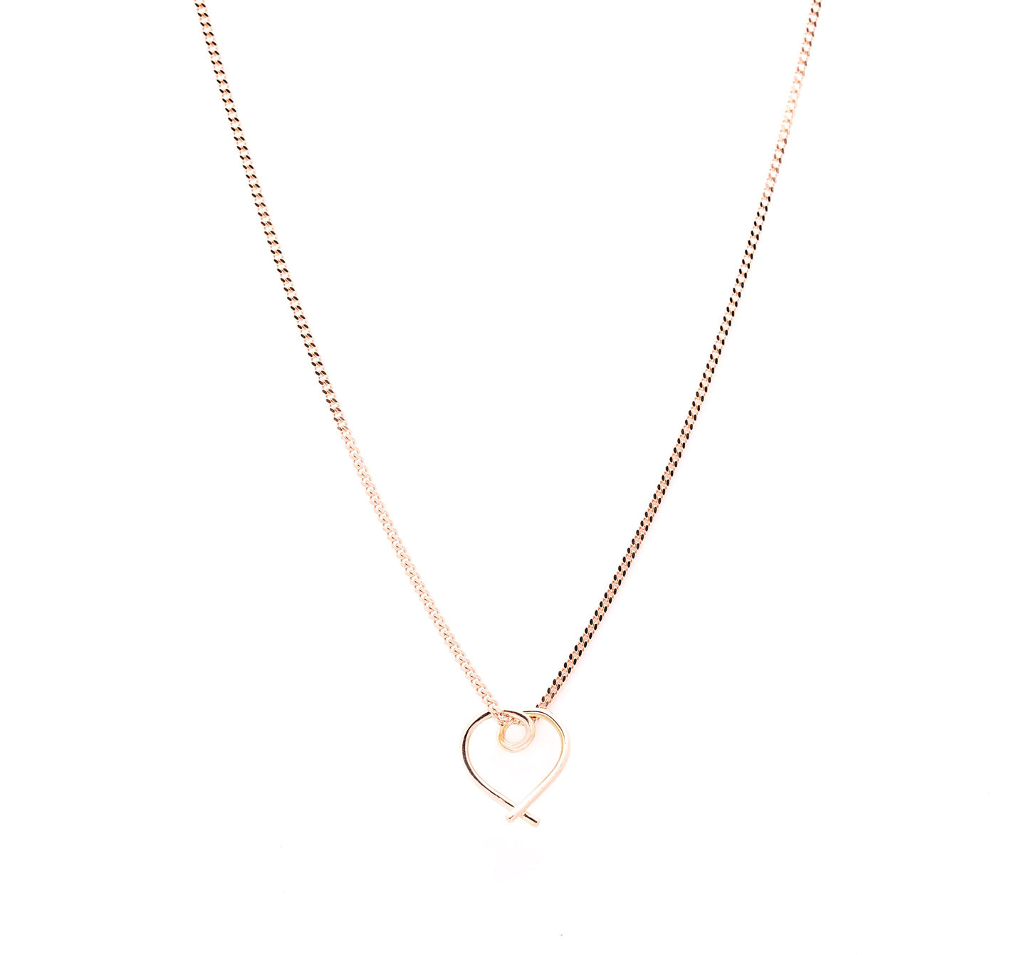 9ct Gold Curl Heart and Chain